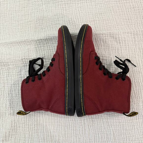 Dr Martens Shoreditch Canvas High Top Size US 6 EU 37 Red Burgundy - Picture 7 of 9